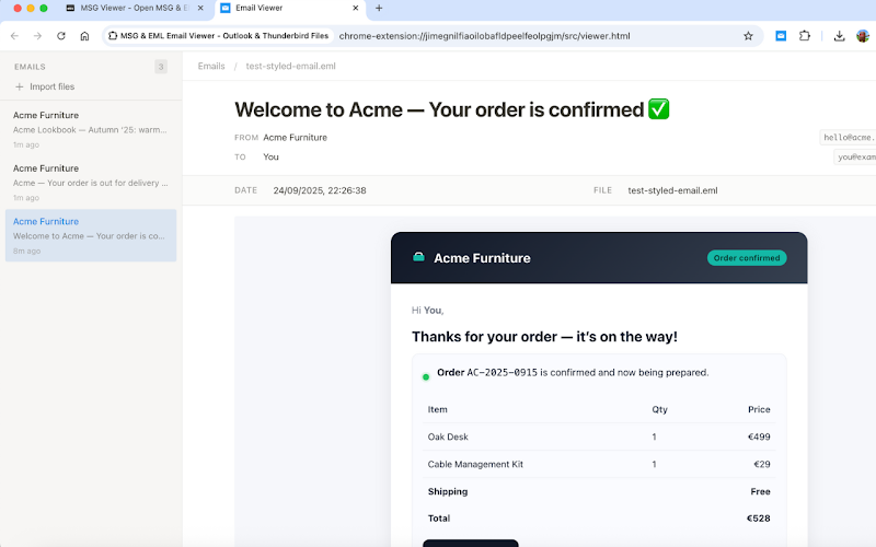 Step 3: View your emails with full formatting and attachments